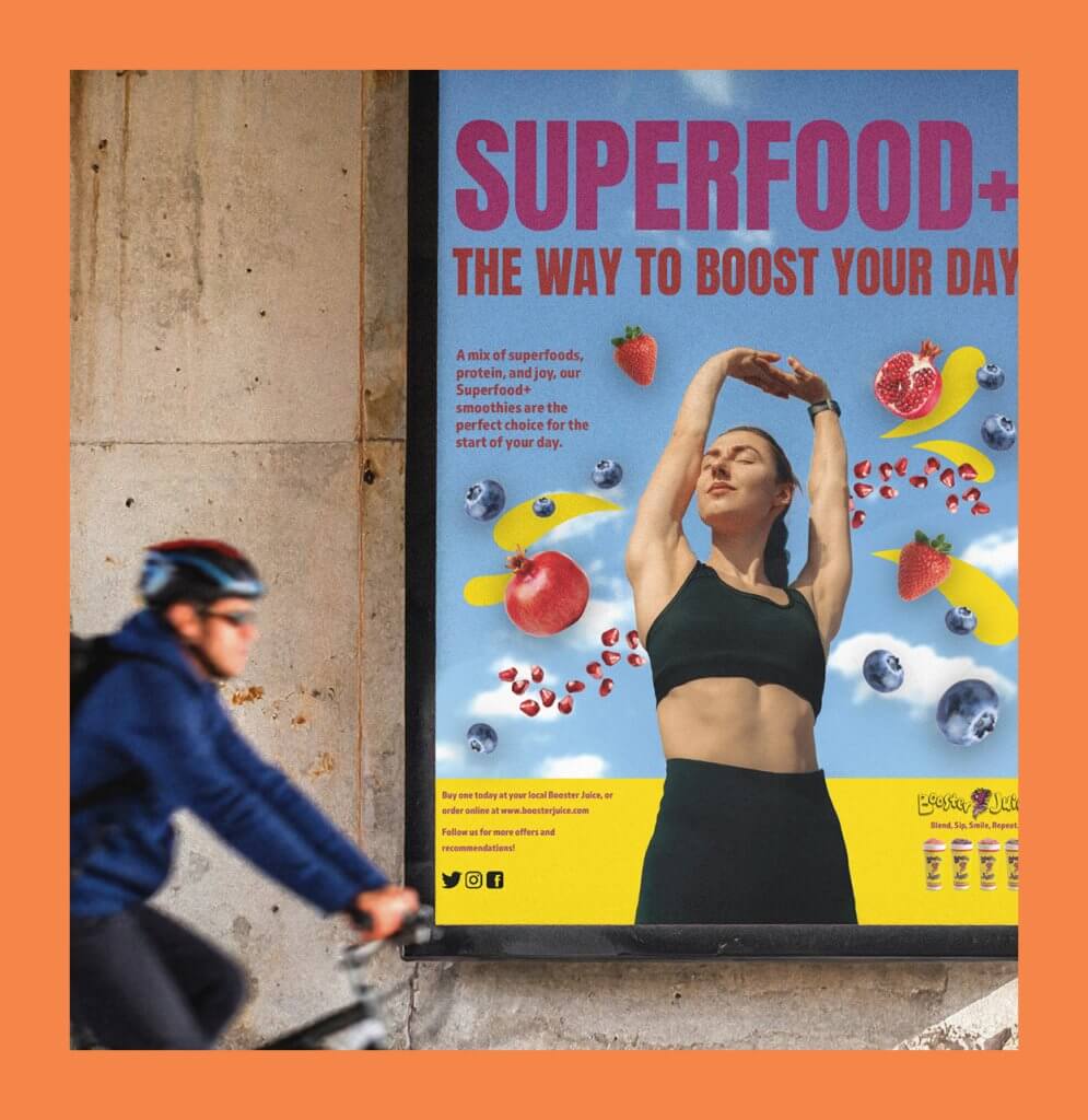 Advertisement concept for Booster Juice